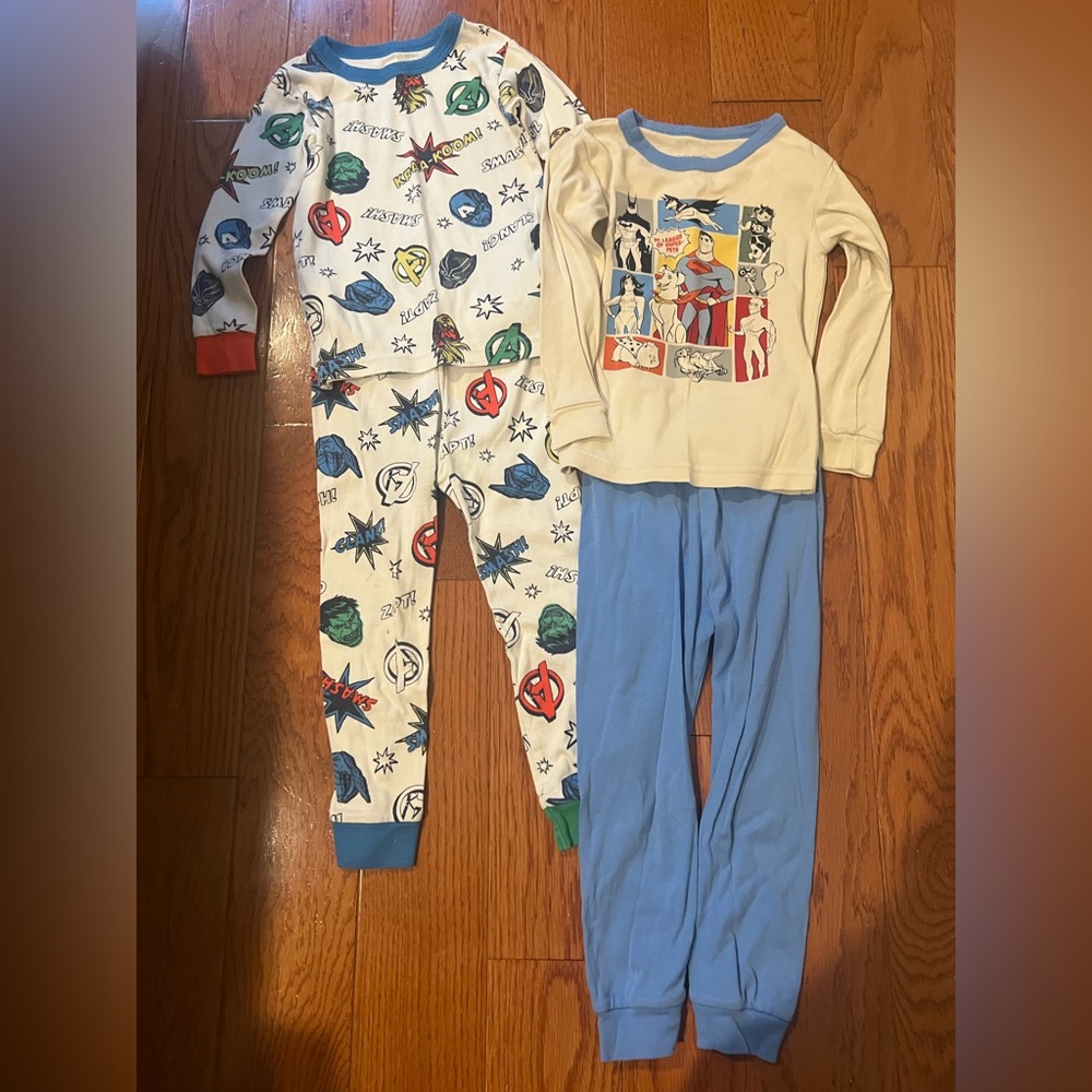 Gap Baby Marvel and DC  Superhero Pajama Sets